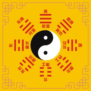 先天八卦图贴纸