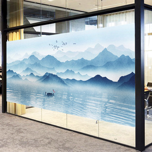 玻璃贴膜山水画