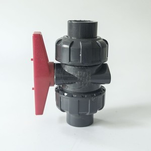 华亚pvc活接球阀 灰色upvc阀门 双由令球阀 塑料pvc球阀 塑料阀门