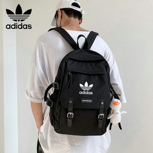 阿迪达斯adidas双肩包三叶草学生书包户外旅行背包帆布潮流电脑包