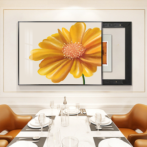 北欧餐厅电表箱装饰画向日葵餐桌墙厨房配电箱过道电源总闸箱挂画