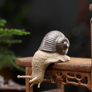 陶瓷小摆件盆景微景观创意动物蜗牛园艺多肉盆栽造景装饰品摆设