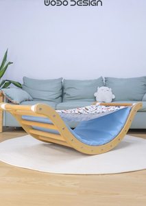 哇吧儿童攀爬架吊床布艺秋千弧形滑梯跷跷板摇篮床宝宝婴幼儿家用