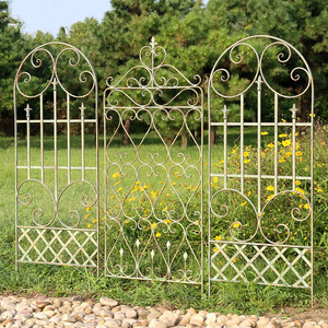 岛拉金属铁质花架爬架 美式乡村风可做栅栏藤蔓架庭院花园篱笆墙
