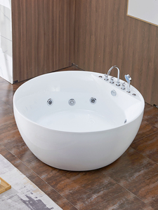 ssww浪鲸官方旗舰店圆形浴缸独立式恒温冲浪按摩缸1.8米超大浴池