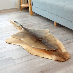 澳洲灰色袋鼠皮衣帽间地毯皮毛地垫动物兽皮欧美沙发垫飘窗垫礼品