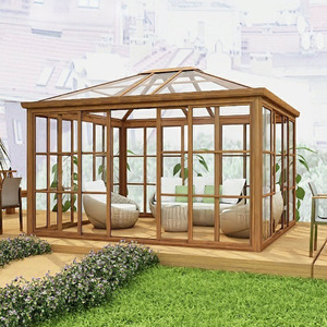 户外玻璃房别墅庭院天台阳光房铝合金简易木屋移动休闲组装凉亭