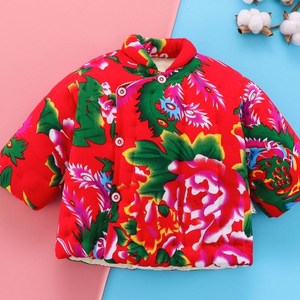 东北大花布棉袄单独单件棉衣婴儿童男孩宝宝手工棉花翠花袄子冬天