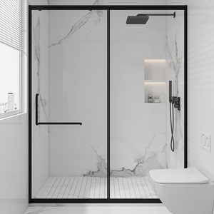原素淋浴房隔断浴室玻璃门干湿分离卫生间洗澡间厕所推拉门淋浴屏