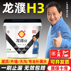 河南龙濮H3新型防水材料h3s纳米材料防水胶涂料屋顶裂缝补漏外墙