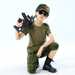 儿童迷彩套装4男童5休闲夏季6特种兵7纯棉8短袖衣服9岁男孩10军装