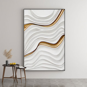 意式极简客厅沙发背景墙设计师壁画样品房轻奢画高级感餐厅装饰画