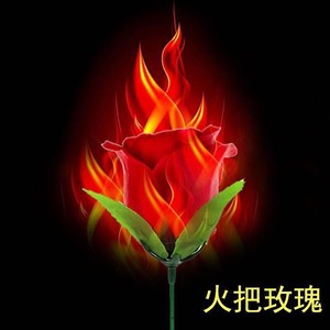 玩具玫瑰花火焰舞台表白火把魔术玫瑰变道具求婚情人节简单套装