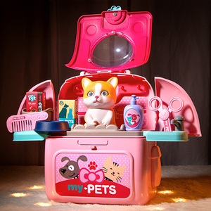 儿童过家家猫咪小狗背包3公主6岁4女孩生日礼物宠物太空包玩具