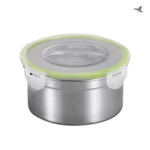 装汤容器外带防漏304不锈钢保鲜盒带盖密封罐保鲜碗圆形便当饭盒