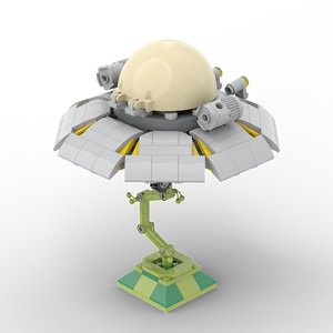 future moc积木适用乐高套装 瑞克和莫蒂的飞碟积木ufo 时空飞船