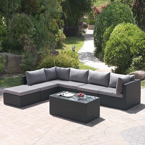 筑梦人家酒店会所花园阳台户外转角藤沙发茶几组合卡座藤椅沙发