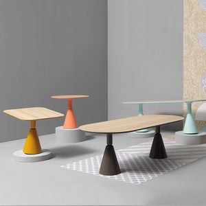 北欧设计师玻璃钢定制椭圆形餐桌ins小户型茶几洽谈咖啡桌办公桌