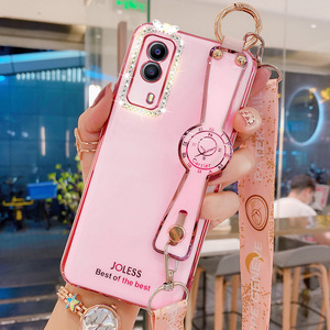 vivoy53s手机壳女斜挎腕带viv0y53s便携创意支架一体viov y53s时尚