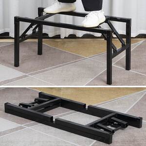 新闪恒铝合金腿叠饭桌可折桌架铝合金架餐写字桌桌小圆桌桌腿支架