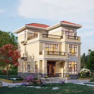 3248三层小型两间欧式别墅设计图纸农村宅基地自建房屋子简单经济