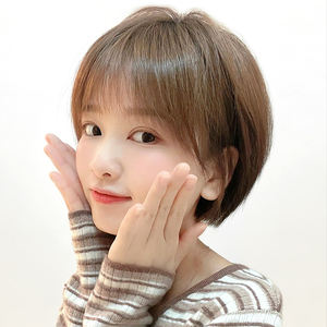 假发真发全真人发女短发自然夏季全头套时尚新款波波头减龄假发套