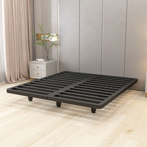 现代简约悬浮床1.5米1.8米意式轻奢无床头床架双人铁床公寓铁床架