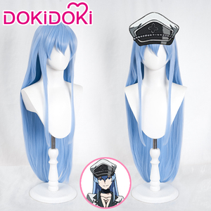 DOKIDOKI现货 斩赤红之瞳 艾斯德斯cosplay假发蓝色100CM万用长发