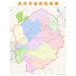 金华市金东区行政区划地图 高清定制2022企事业办公会议室挂图