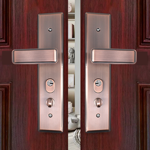 对开防盗门门锁整套全套锁不锈钢C级纯铜锁芯锁体三件双开门户外