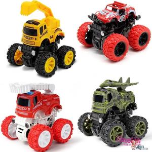 四驱越野车儿童玩具车工程车惯性特技2-3岁宝宝巴士小汽车怪兽车