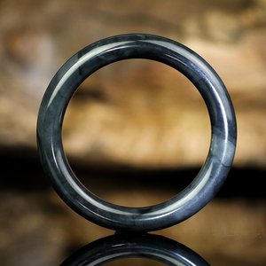 【何仙儿甄选】水墨丹青青花和田玉手镯60-62