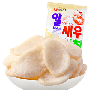 韩国进口食品农心鲜虾片68g儿童办公室虾味休闲膨化网红零食小吃