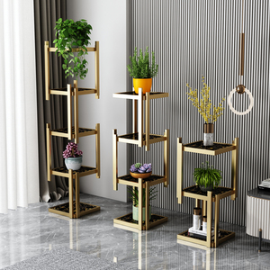 轻奢创意艺术花架摆件展示架落地客厅边角夹缝收纳置物架多层书架