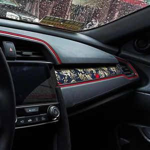 jdm十代思域内饰中控贴纸和风贴布汽车ab柱顶棚改装自粘背带胶布