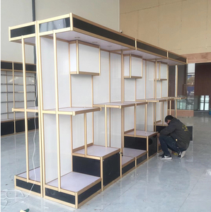 秀晰钛合金展柜型材铝材钛合金型材精品展示柜材料金色柜台管材铝