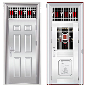 【现货】气窗款304不锈钢门单门防盗门家用乡村农村进户门大门