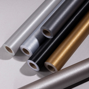 金属拉丝贴纸自粘冰箱不锈钢贴膜防水防油厨房橱柜翻新柜子墙纸