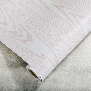 白胡桃木加厚纯白木纹贴纸衣柜桌面家具翻新贴纸波音软片橱柜防水