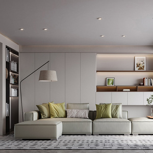 林氏全屋定制沙发背景柜满墙书柜客厅空间收纳护墙板全屋家具定做