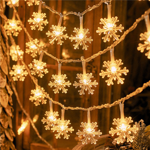圣诞装饰灯LED星星灯彩灯闪灯串灯满天星雪花灯饰场景布置挂饰灯