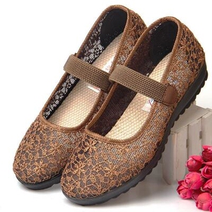 老北京布鞋女夏季年轻版2020新款潮软底舒适上班透气平底网面休闲