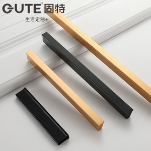 柜门加长拉手简约实心把手1米北欧美式抽屉衣柜鞋柜金色家用