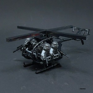 brickmania moc brick brigade小鸟麻雀直升机带 6个人仔积木罕见