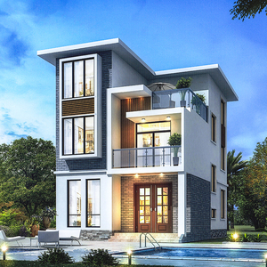 c7511农村三层小户型别墅设计图纸乡下经济型自建房真房子小洋楼