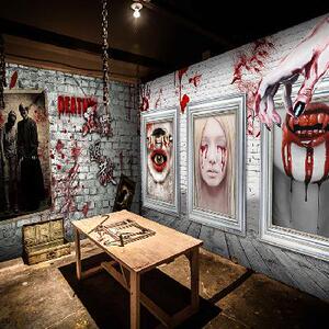 3d立体鬼屋密室逃脱墙纸ktv电影院吸血鬼灵异阴森恐怖主题房