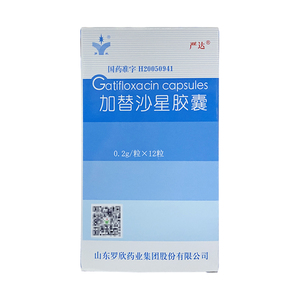严达 加替沙星胶囊 0.2g*12粒/盒  cf