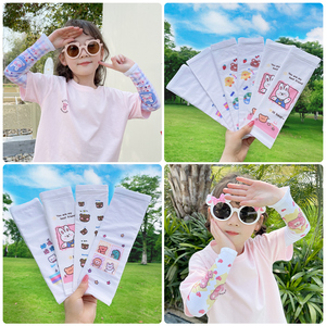 小猪佩奇儿童冰袖防晒袖套宝宝夏季冰丝套袖男女童可爱卡通手臂套