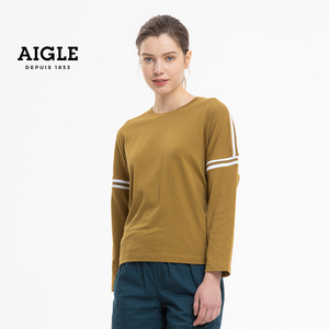 法国aigle艾高 borbon女款落肩袖款式长袖舒适柔软t恤