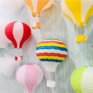 热气球装饰商场橱窗布置幼儿园吊饰学校纸球灯笼道具节庆店庆挂饰